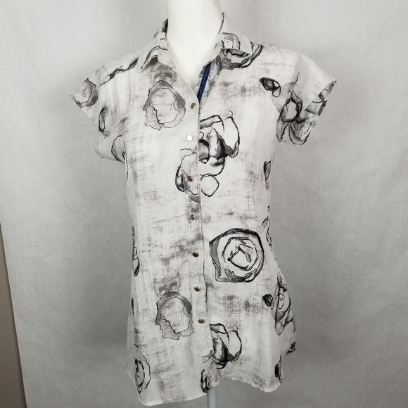 Deal Jeans Hi Lo Button Front Sleeveless Tunic L - Picture 1 of 3